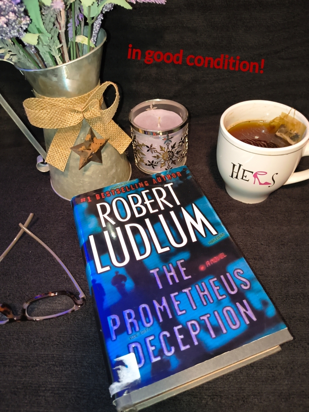 📚 Robert Ludlum "The Prometheus Deception" Hardcover - Blue/Purple Cover